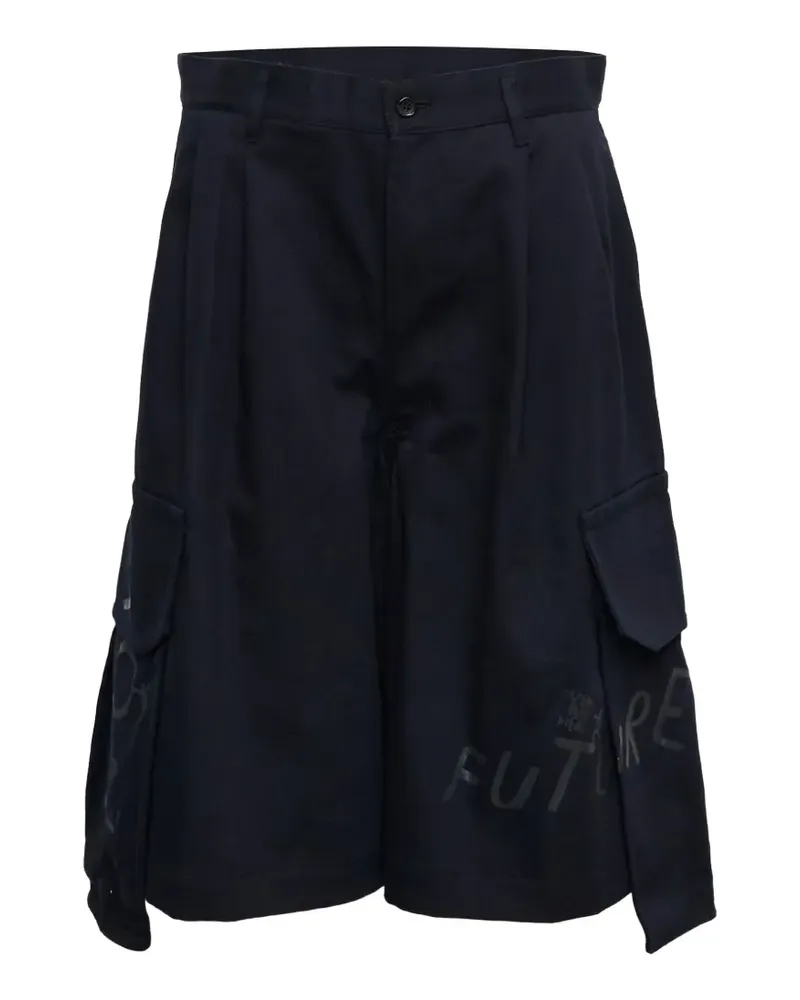 Comme des Garçons logo-print cargo shorts - Blau Blau