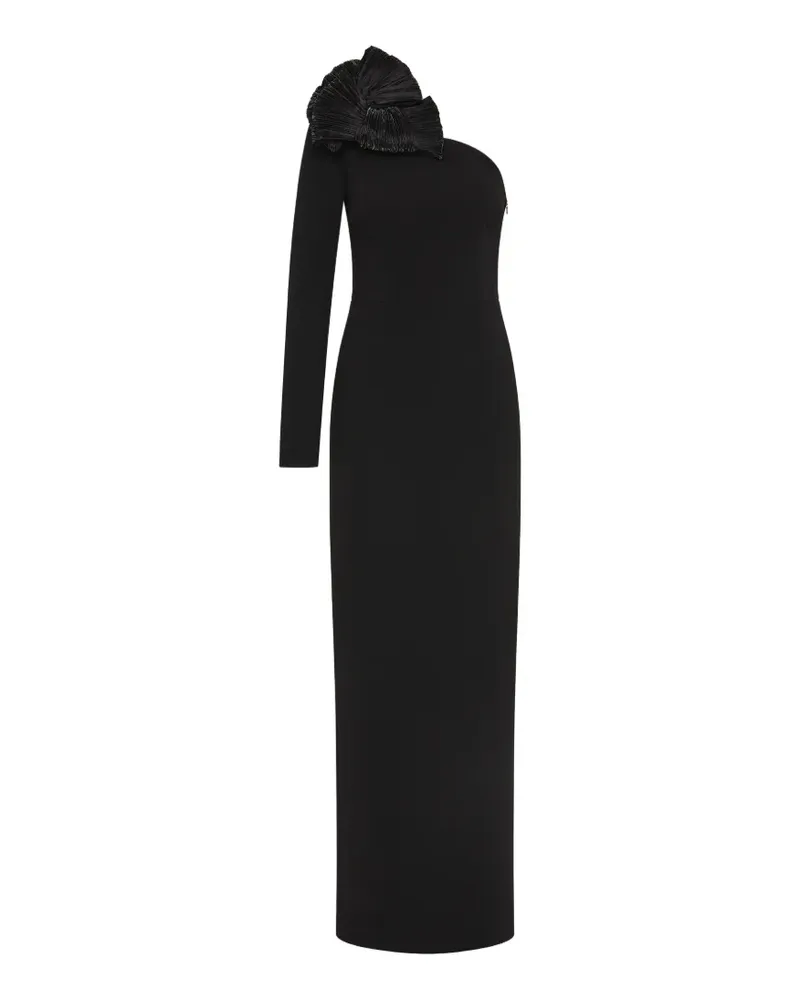 Rebecca Vallance Evolet one-shoulder ruffled gown - Schwarz Schwarz