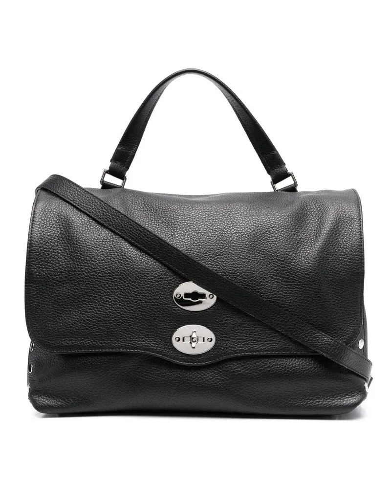 Zanellato Mittelgroße Postina Schultertasche - Z0001 NERO Z0001