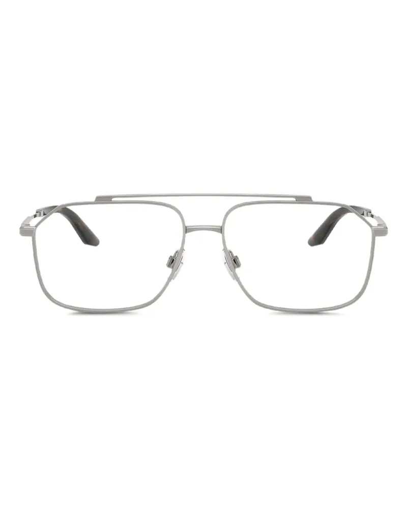 Dolce & Gabbana Brille mit geometrischem Gestell - Silber Silber