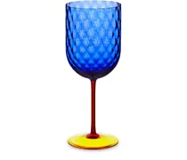 Handgeblasenes Murano Weinglas - Blau