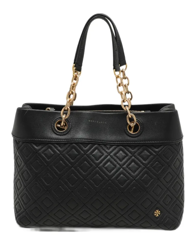 Tory Burch Gesteppte Fleming Tote Bag - Schwarz Schwarz