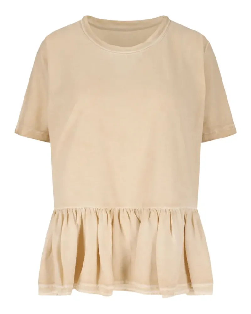 Uma Wang Gerüschtes Tobi T-Shirt - Nude Nude