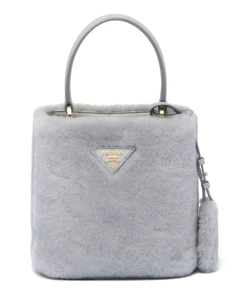 Prada Mini Panier Tasche - Grau Grau