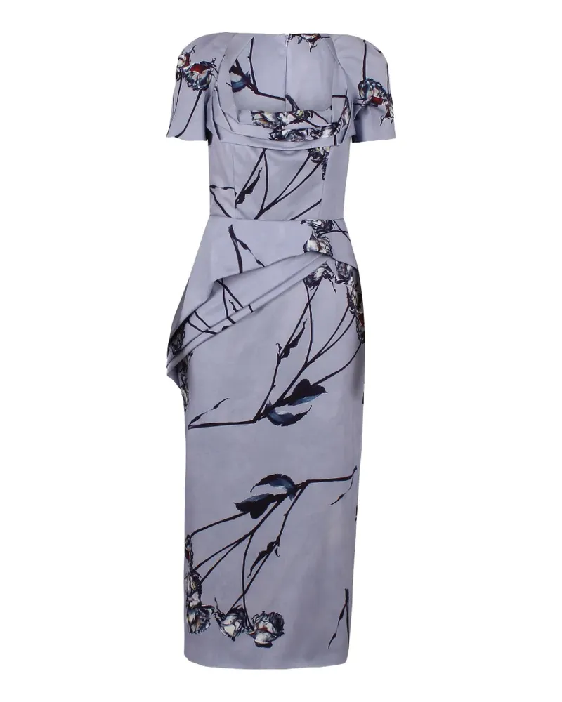 Antonio Marras floral-print draped-detail dress - Violett Violett