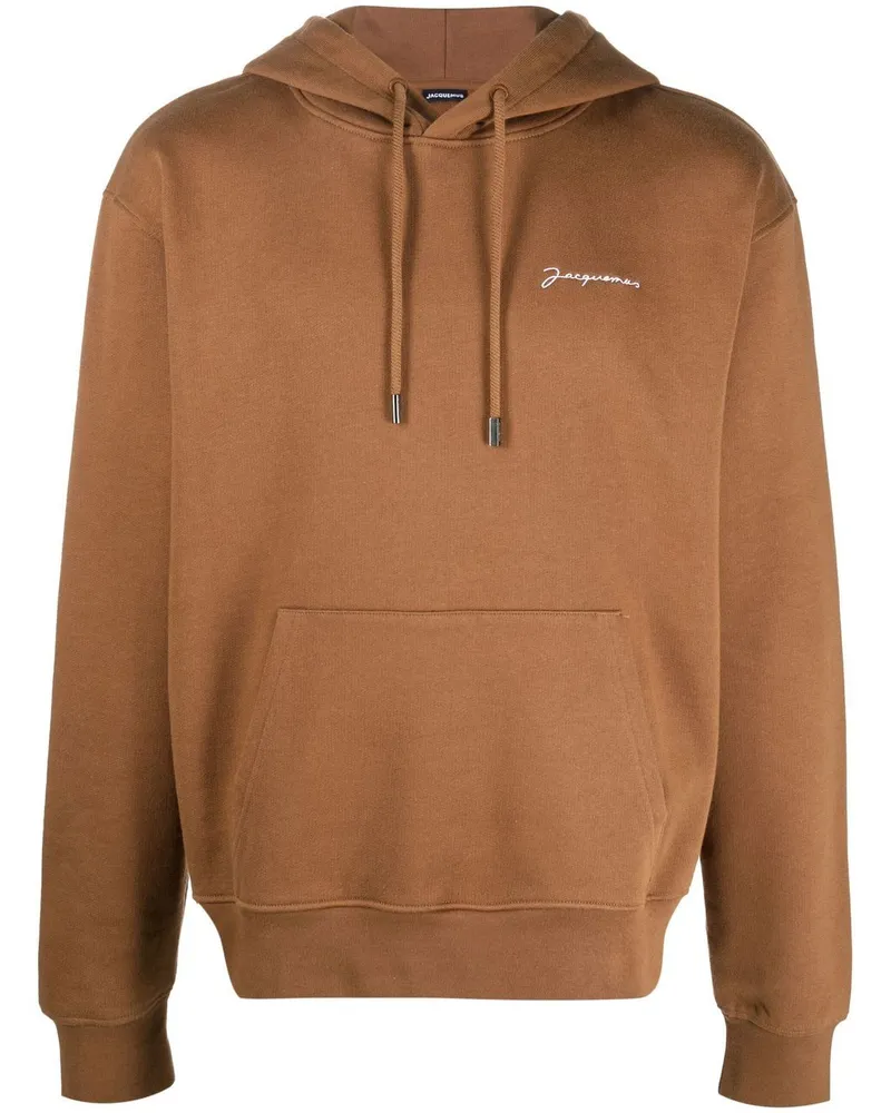 Jacquemus Le Sweatshirt Brodé Hoodie Braun