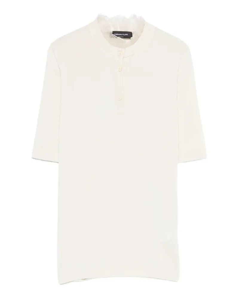 Fabiana Filippi ruffle-detail top - Nude Nude