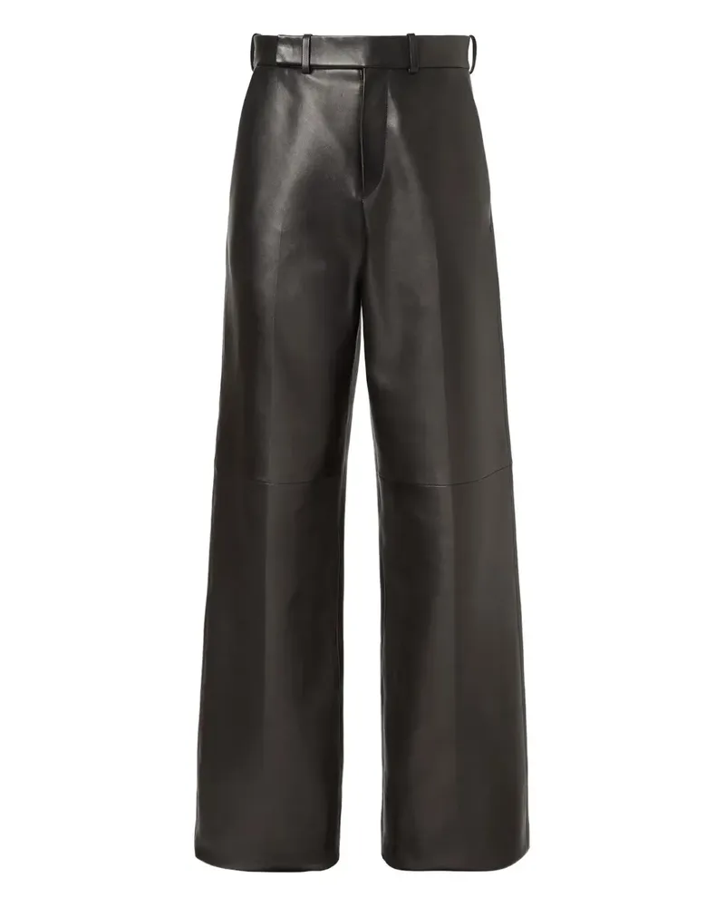Fendi Hose aus Lammleder - Schwarz Schwarz