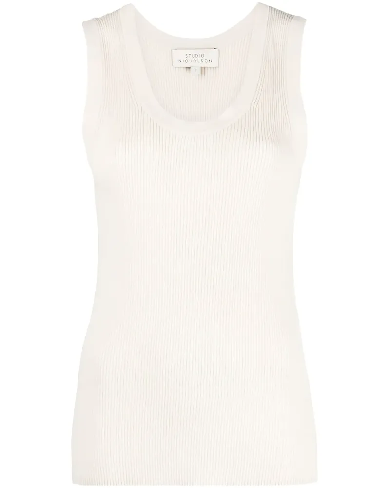 Studio Nicholson Tanktop aus geripptem Strick - Nude Nude