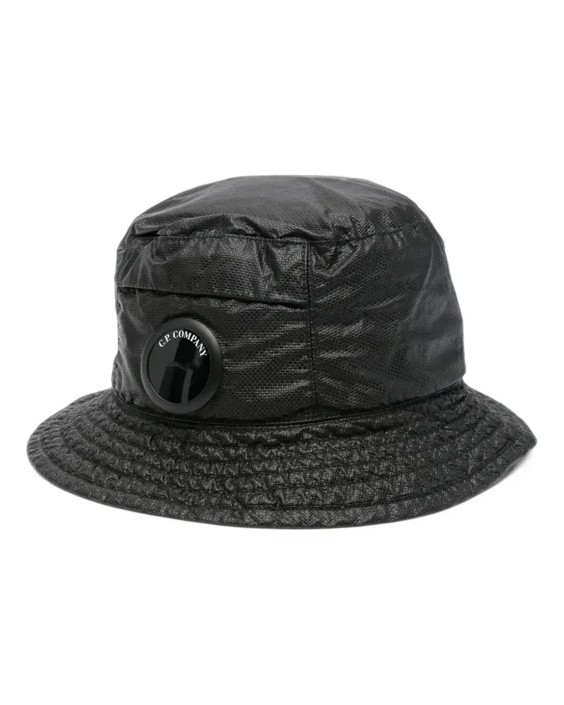 C.P. Company Fischerhut mit Goggle-Detail - Schwarz Schwarz