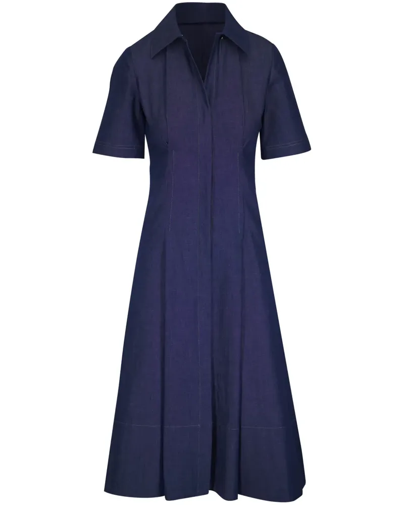 Vince Kleid aus Baumwollgemisch - Blau Blau