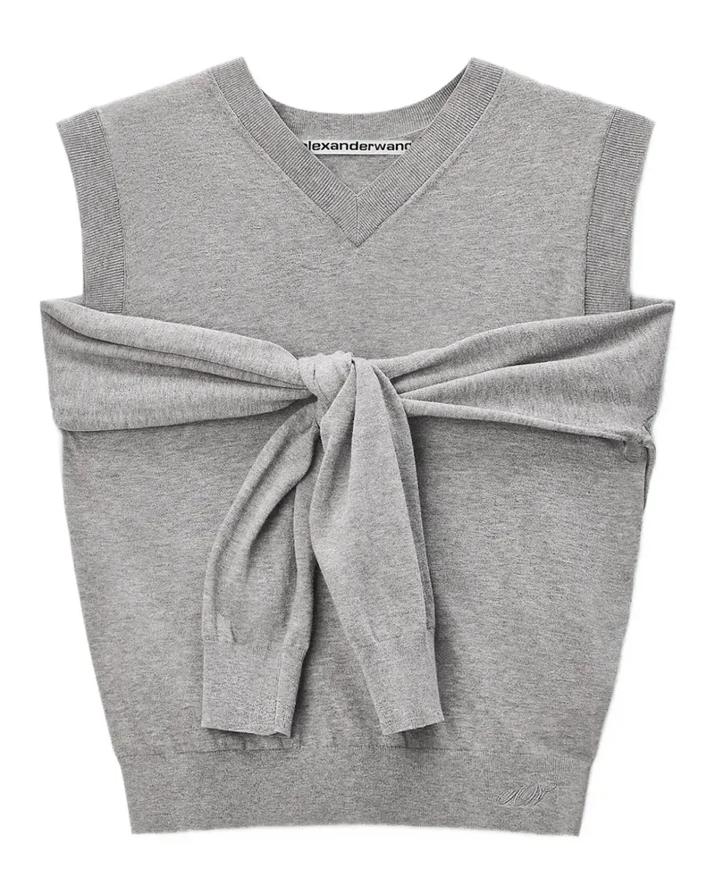 Alexander Wang wrapped V-neck sweater vest - Grau Grau