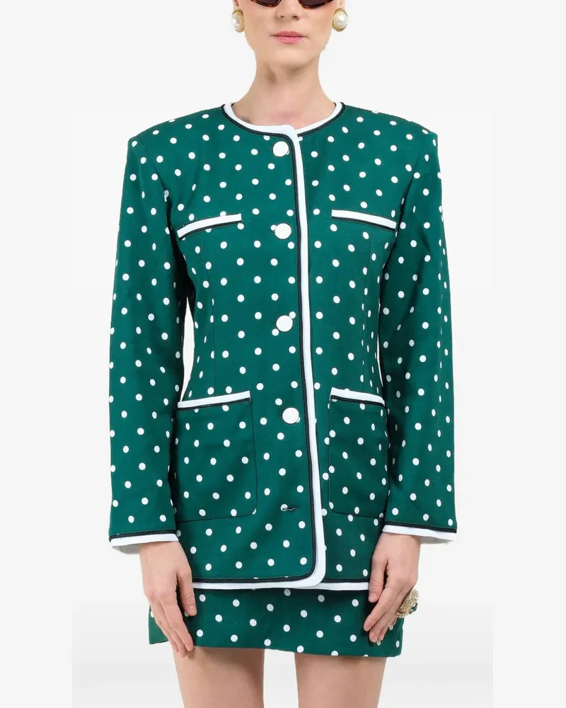 Rowen Rose polka-dots pockets jacket - Grün Grün