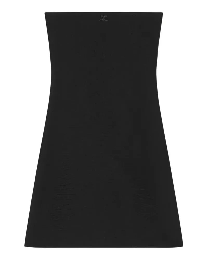 Courrèges Schulterfreies Midikleid mit Stickerei - Schwarz Schwarz
