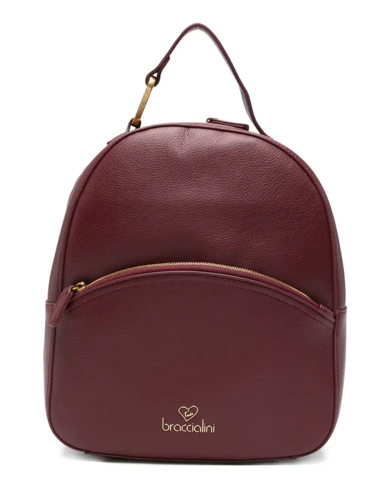 Braccialini leather backpack - Rot Rot