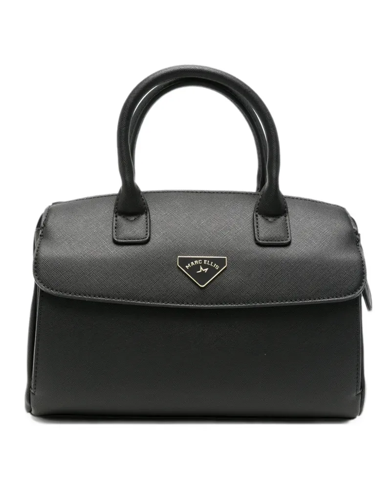 MARC ELLIS logo-plaque top-handle tote bag - Schwarz Schwarz