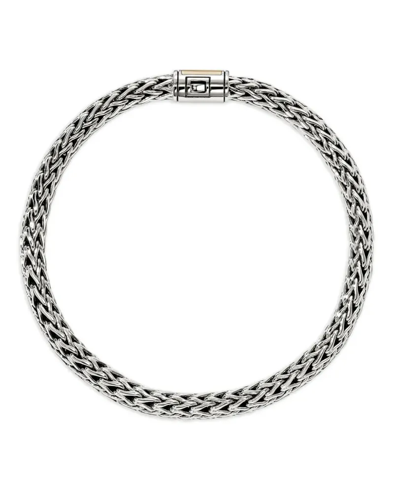 John Hardy 14K yellow gold sterling silver chain bracelet - Silber Silber
