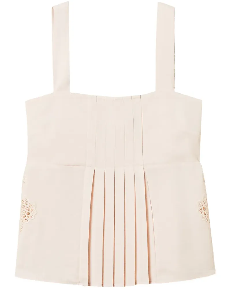 Twin-Set Besticktes Twill-Top - Rosa Rosa