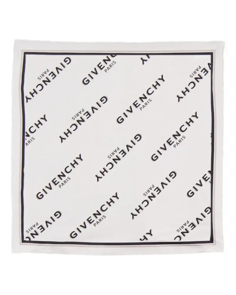 Givenchy Shadow logo-print silk scarf - Weiß Weiß