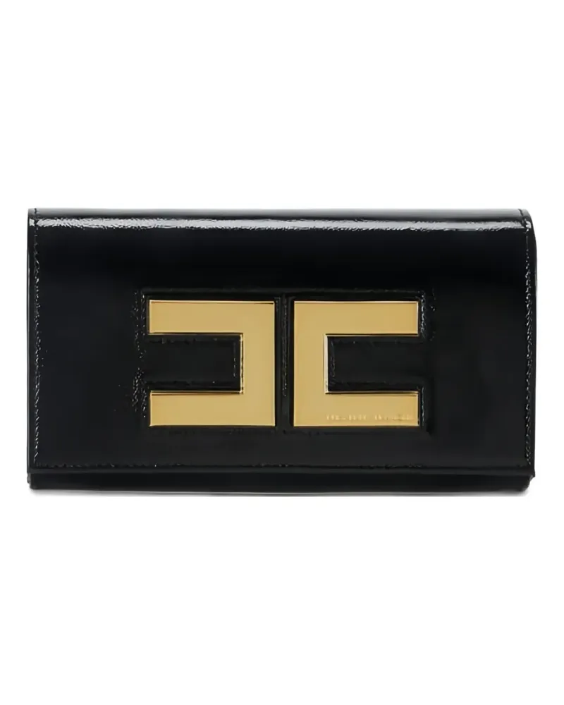 Elisabetta Franchi Mini-Tasche mit Kettenriemen - Schwarz Schwarz