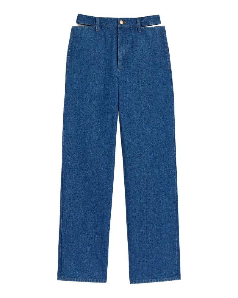 Jil Sander Jeans mit Cut-Outs - Blau Blau