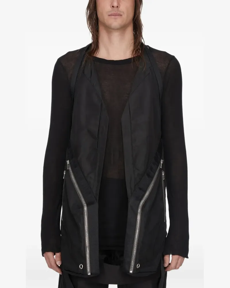 Rick Owens Temple Weste - Schwarz Schwarz