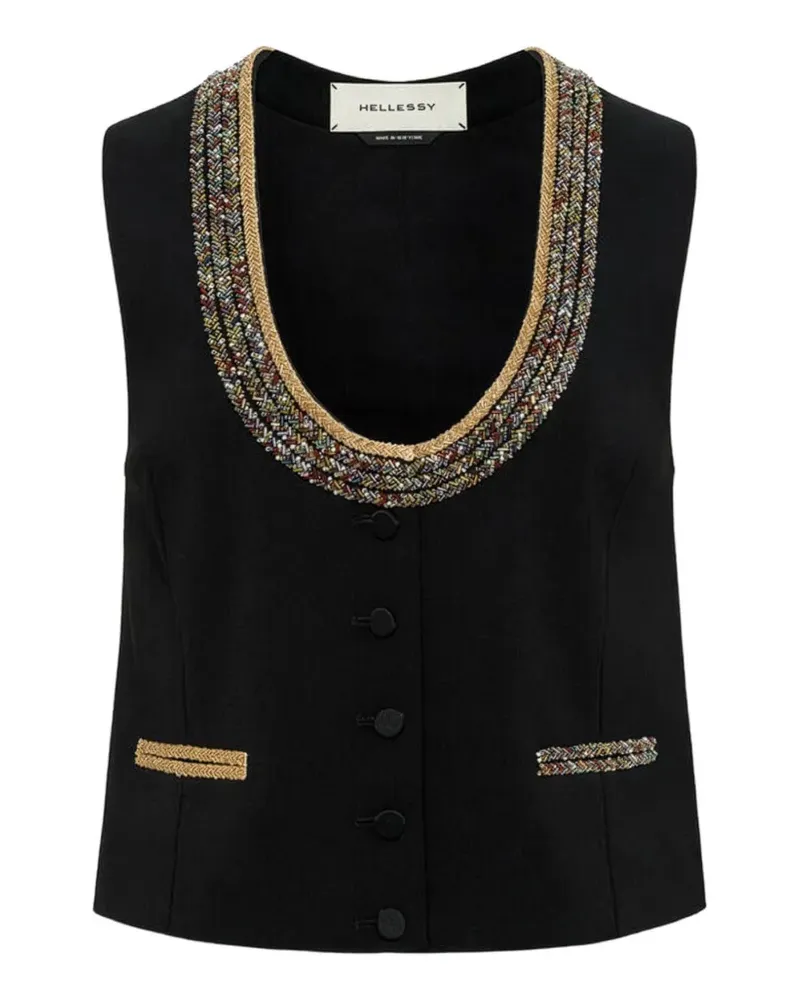 Hellessy Wes braided-trim vest - Schwarz Schwarz