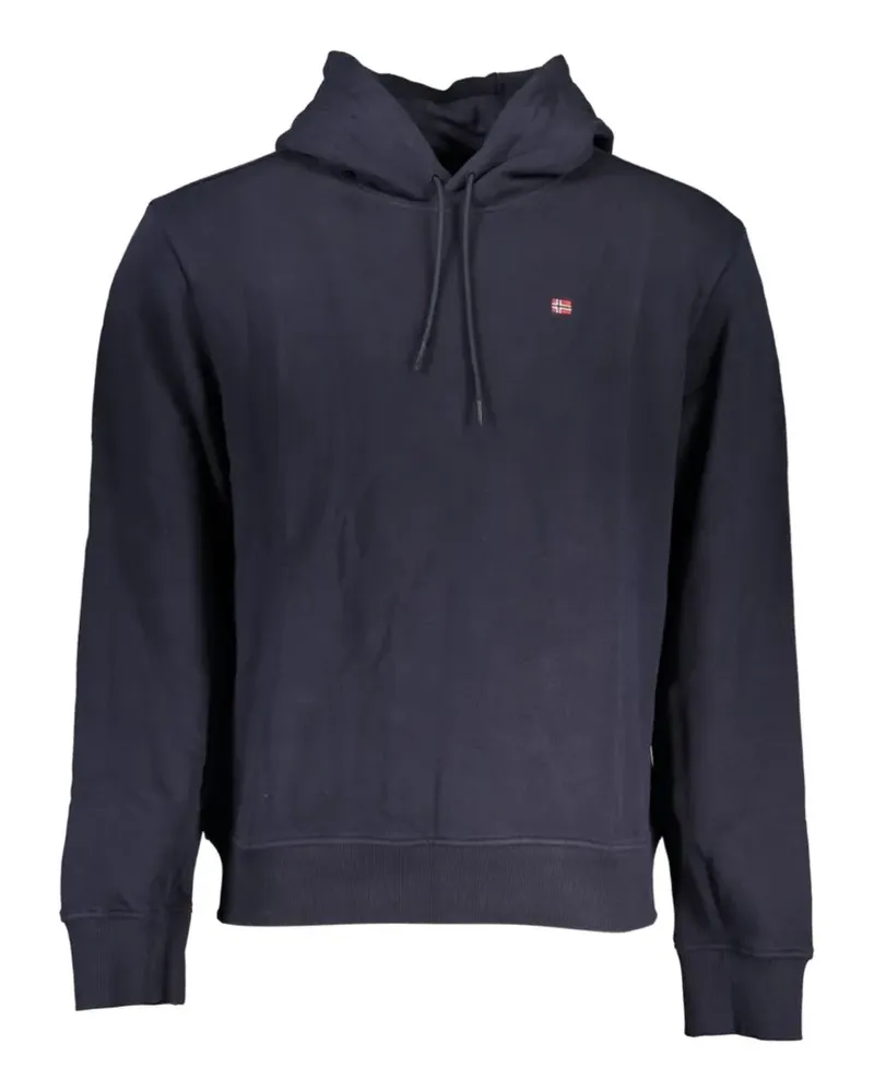 Napapijri logo-patch drawstring hoodie - Blau Blau