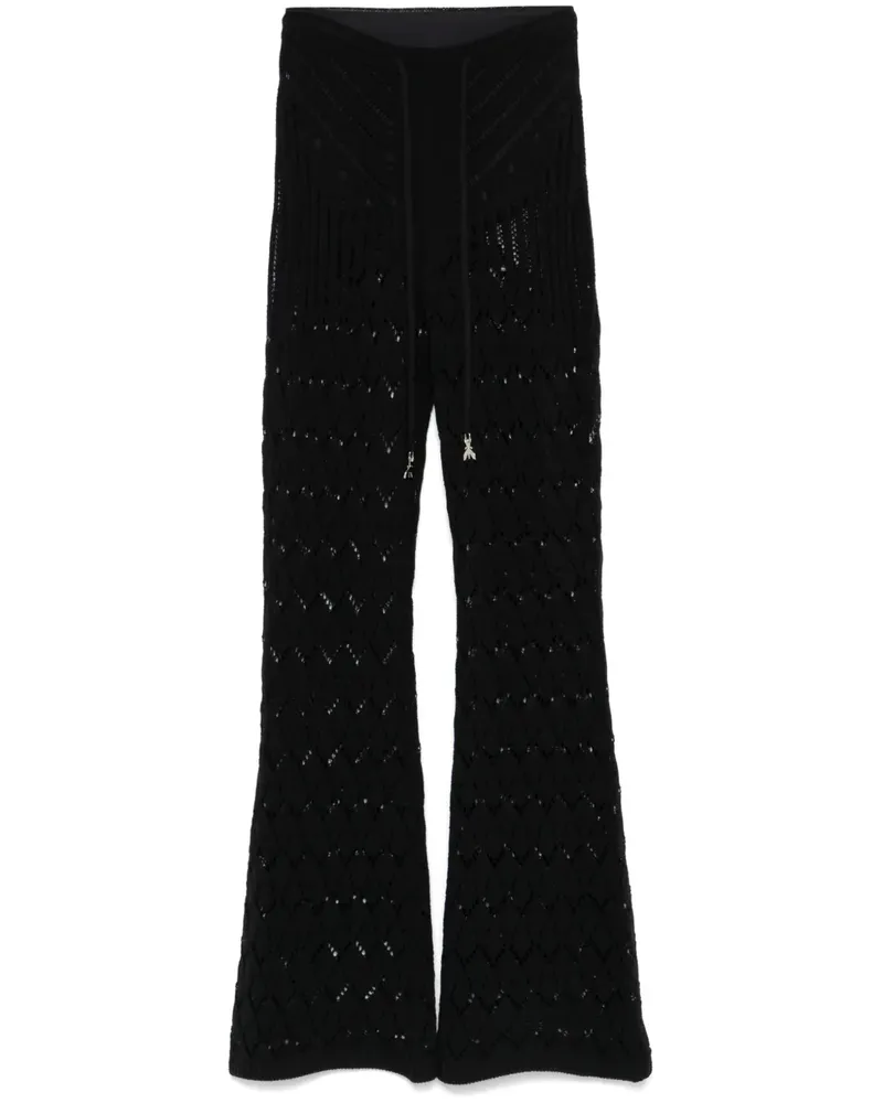 Patrizia Pepe Hose mit Lochmuster - Schwarz Schwarz