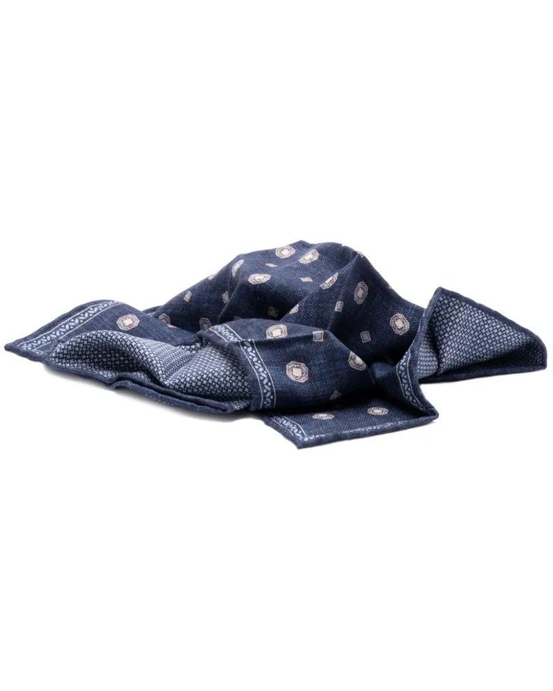 Brunello Cucinelli Doppelseitiges Einstecktuch - Blau Blau