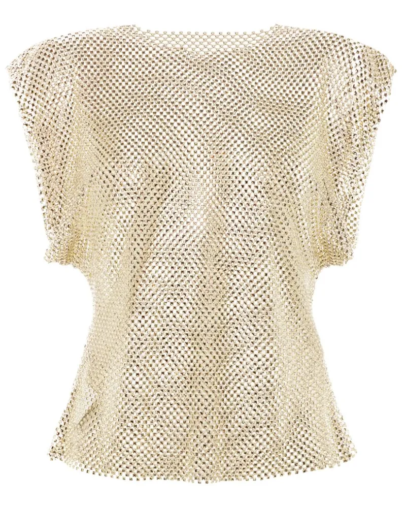 Philosophy Di Lorenzo Serafini Ärmellose Sheer-Bluse mit Strass - Grün Grün