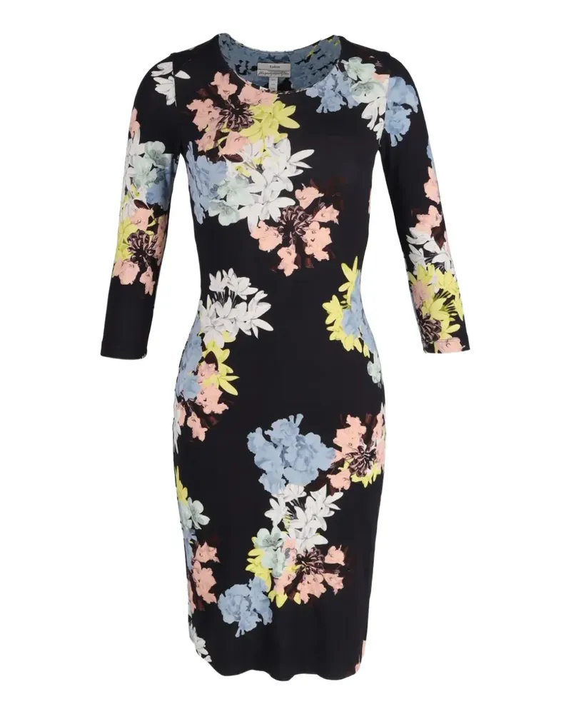 Erdem Floral round-neck dress - Schwarz Schwarz