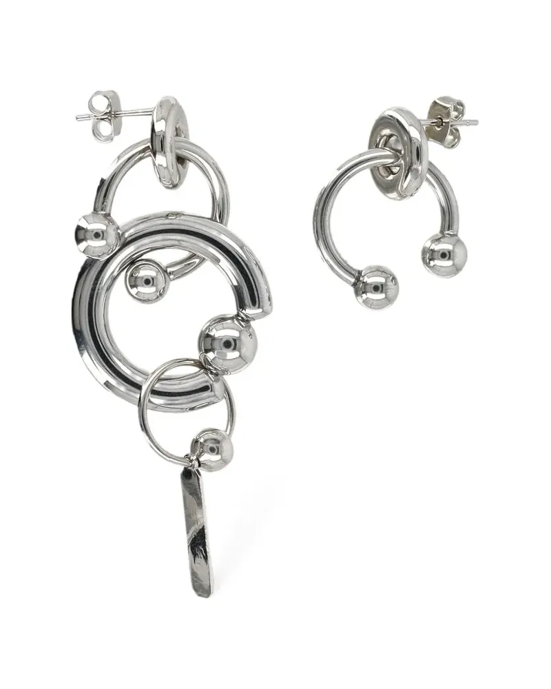 Justine Clenquet Dolly asymmetric earrings - Silber Silber
