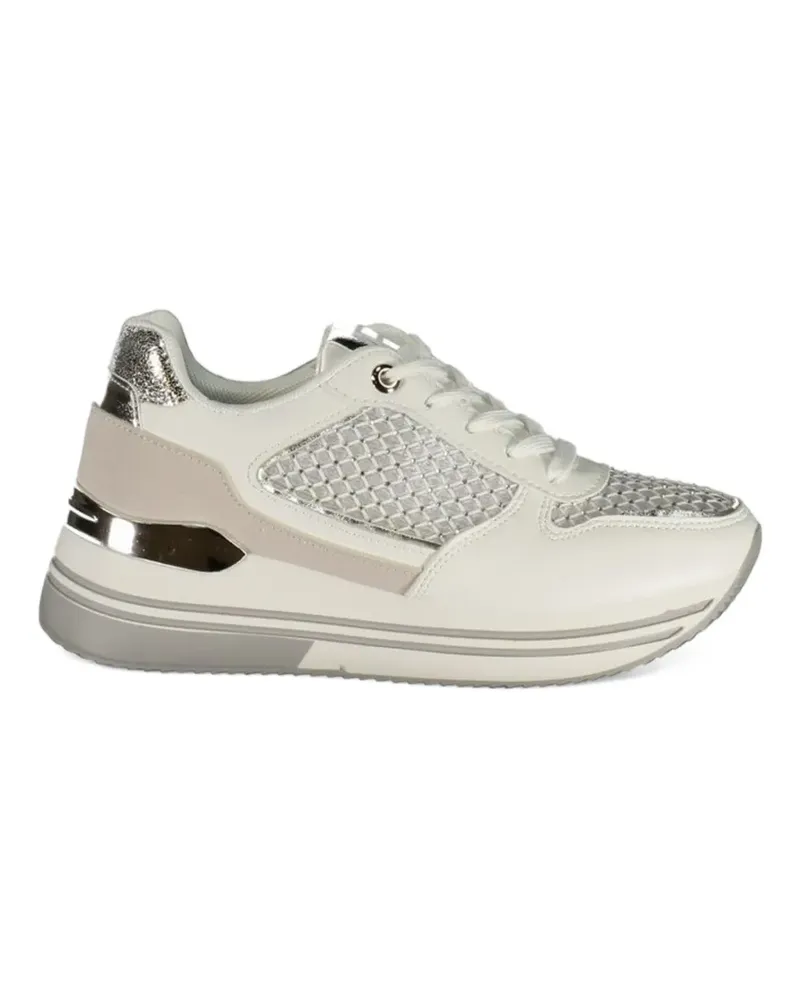Laura Biagiotti Sneakers mit Mesh-Einsatz - Weiß Weiß