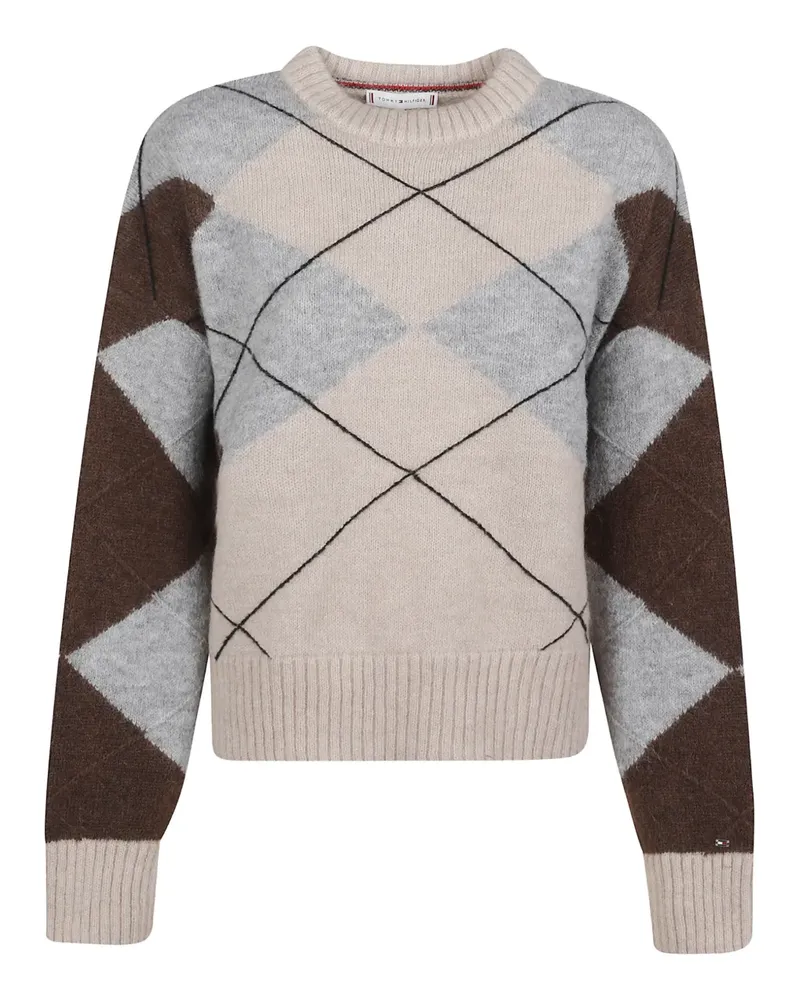Tommy Hilfiger argyle knitted sweater - Nude Nude