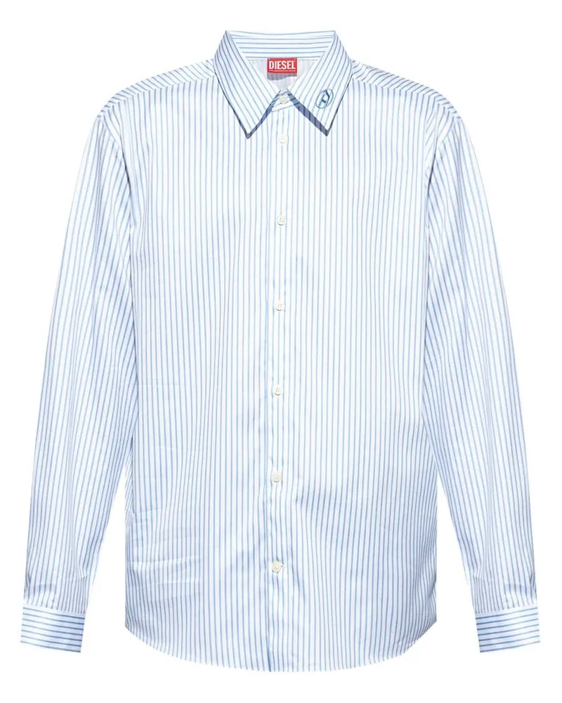 Diesel Gestreiftes S-Turner Hemd - Blau Blau