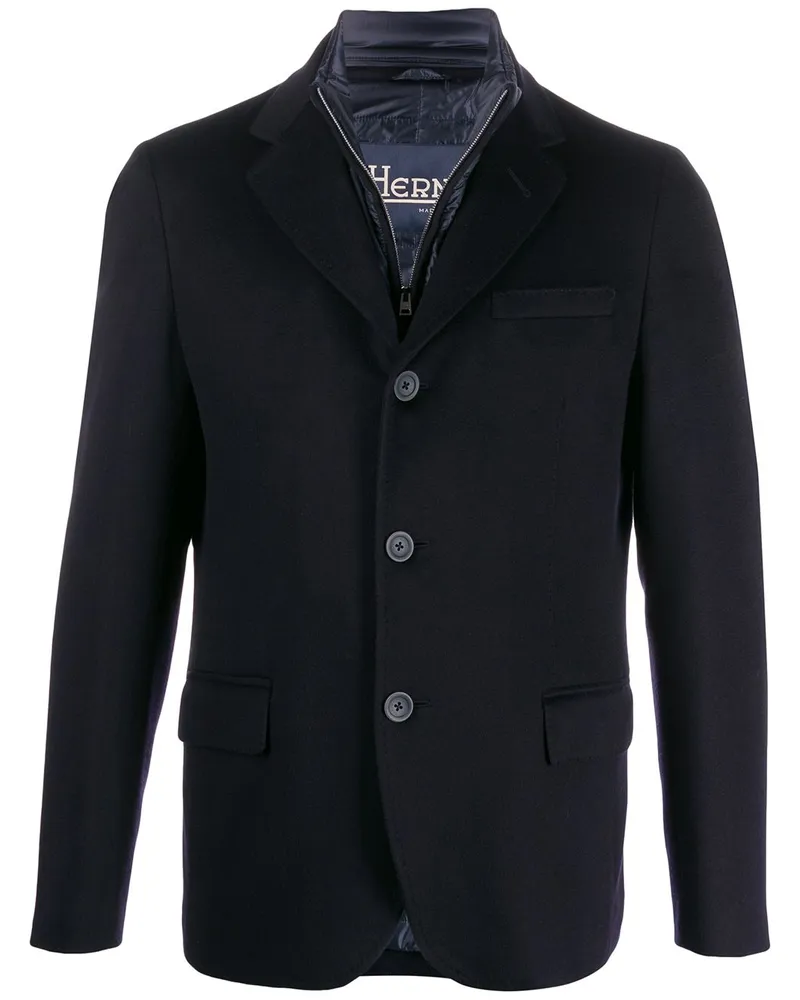 Herno Sakko im Layering-Look - Blau Blau