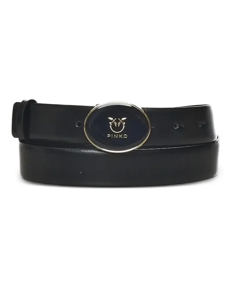 Pinko Gürtel mit ovaler Schnalle - Schwarz Schwarz