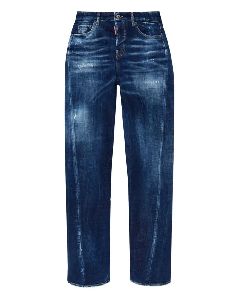 Dsquared2 D2 Twisted distressed jeans - Blau Blau