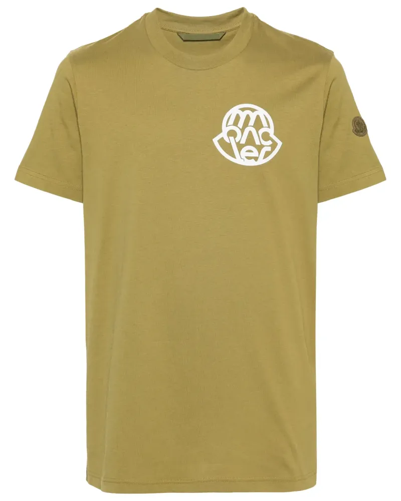 Moncler T-Shirt mit Logo-Print - Grün Grün