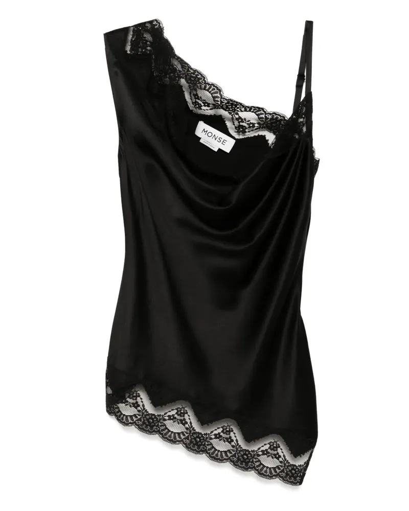 Monse Top mit Spitze - Schwarz Schwarz