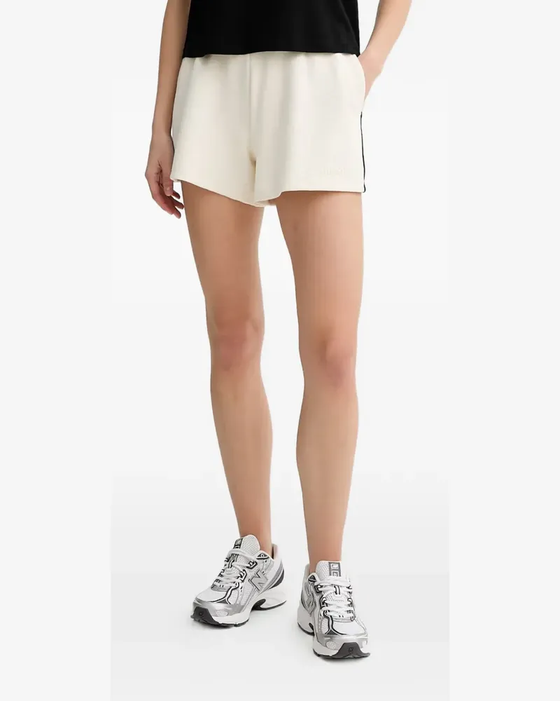 Guess logo-embroidered side-stripe shorts - Nude Nude