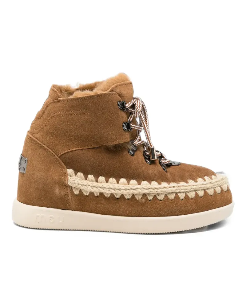 Mou crochet-trim lace-up boots - Braun Braun