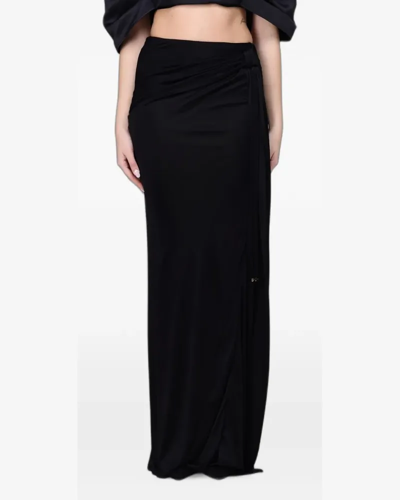 Elisabetta Franchi draped floor-length skirt - Schwarz Schwarz