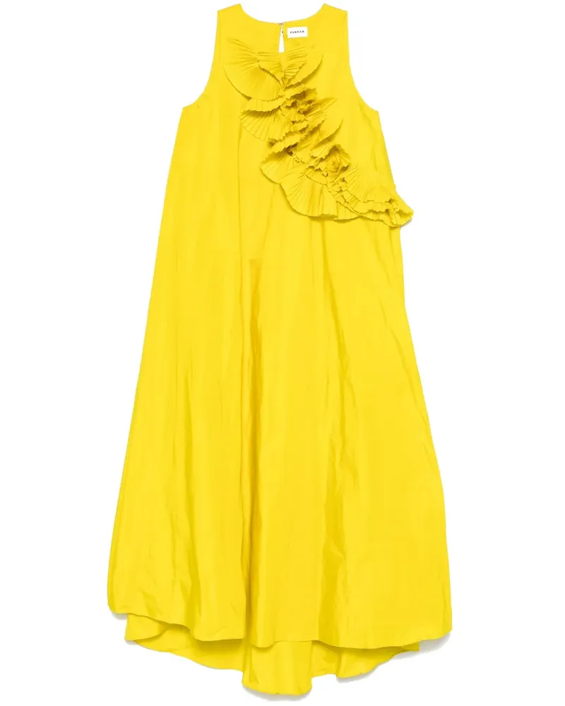 P.A.R.O.S.H. Kleid mit Rüschen - Gelb Gelb