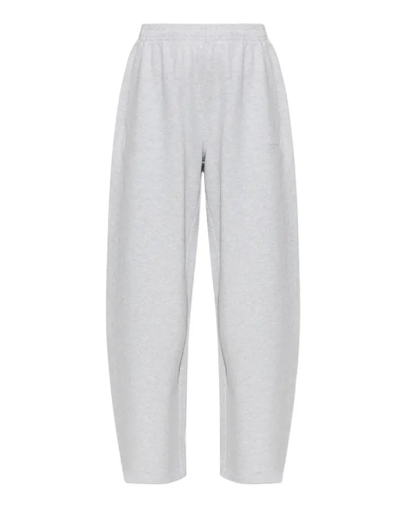 Alexander Wang logo-embossed wide-leg track pants - Grau Grau