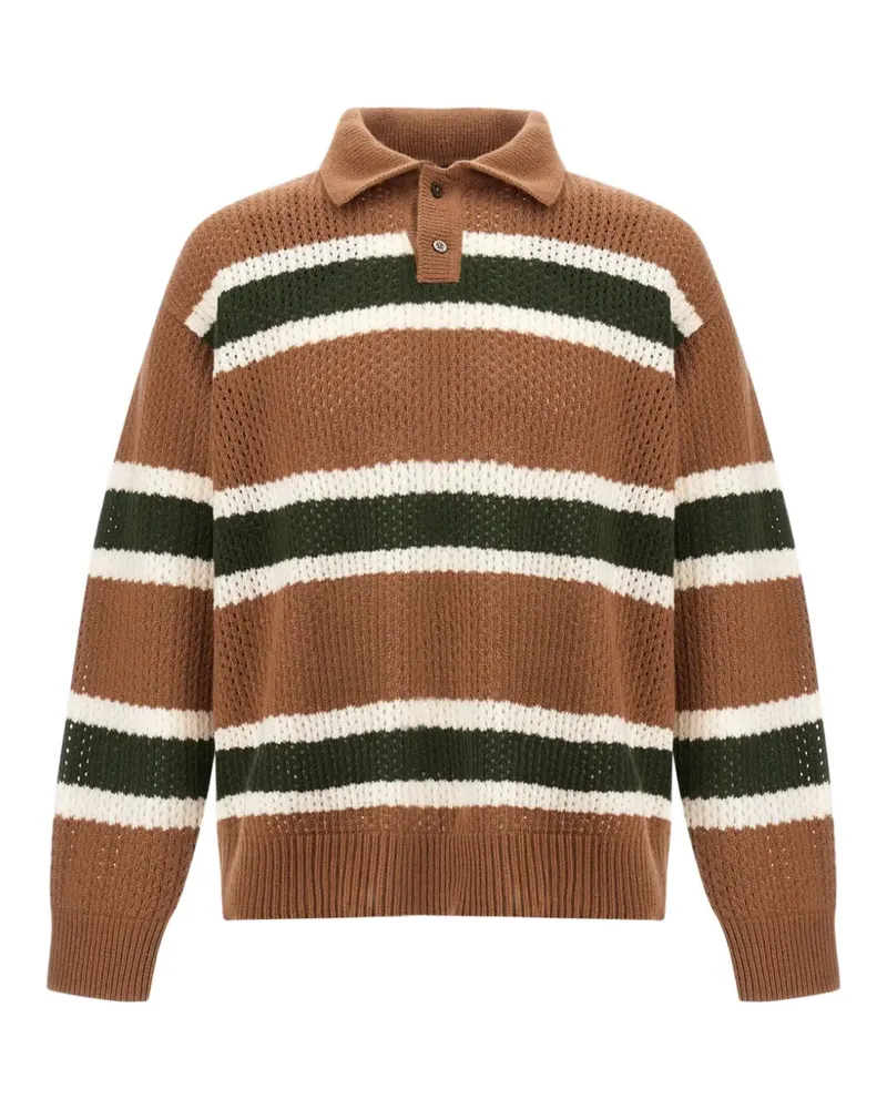 Herno Gestreifter Pullover - Braun Braun