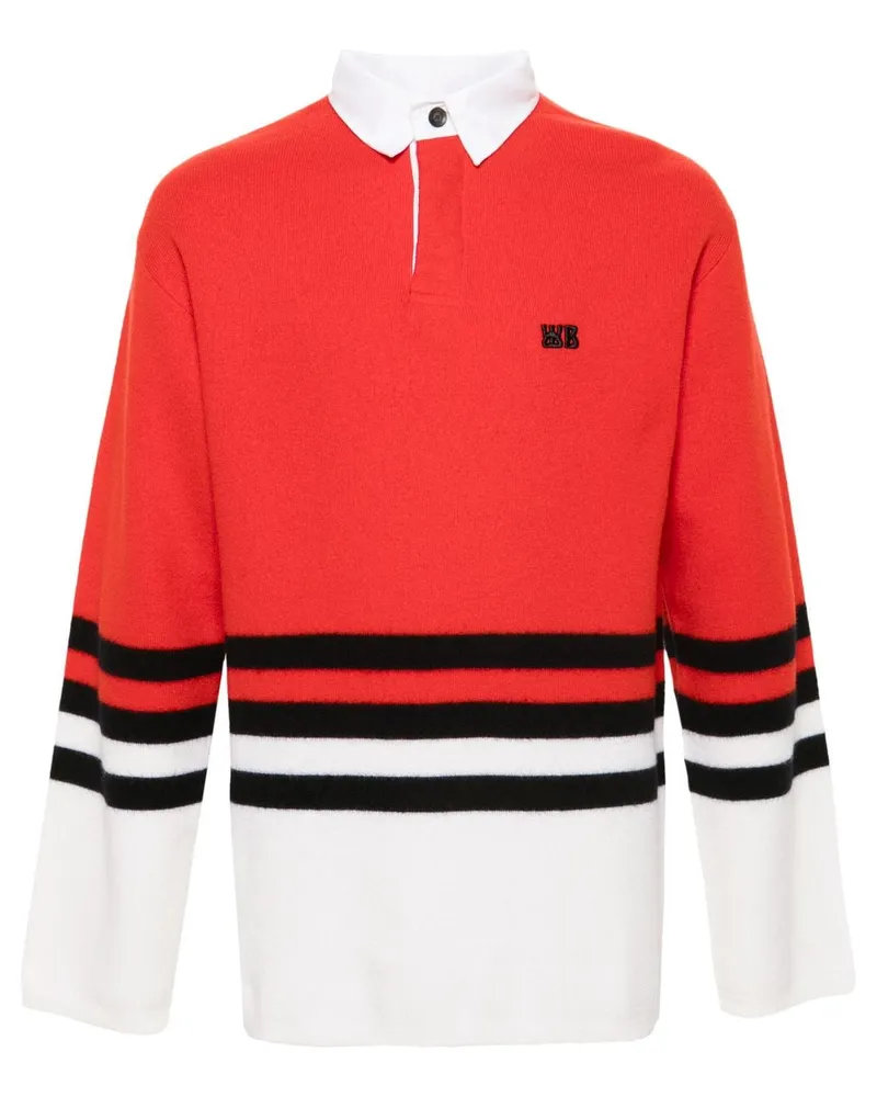 Wales Bonner Cipher Polo-Pullover - Rot Rot
