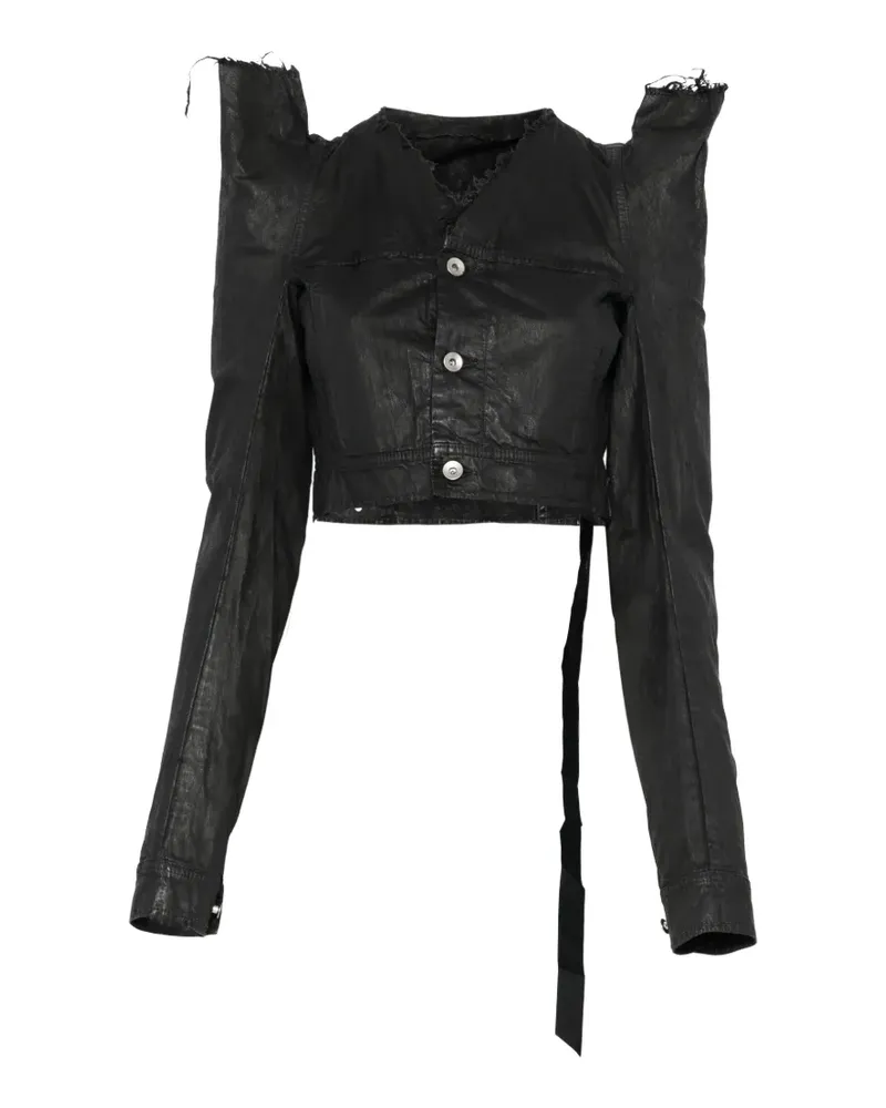 DRKSHDW by Rick Owens Ausgefranste Jacke - Schwarz Schwarz