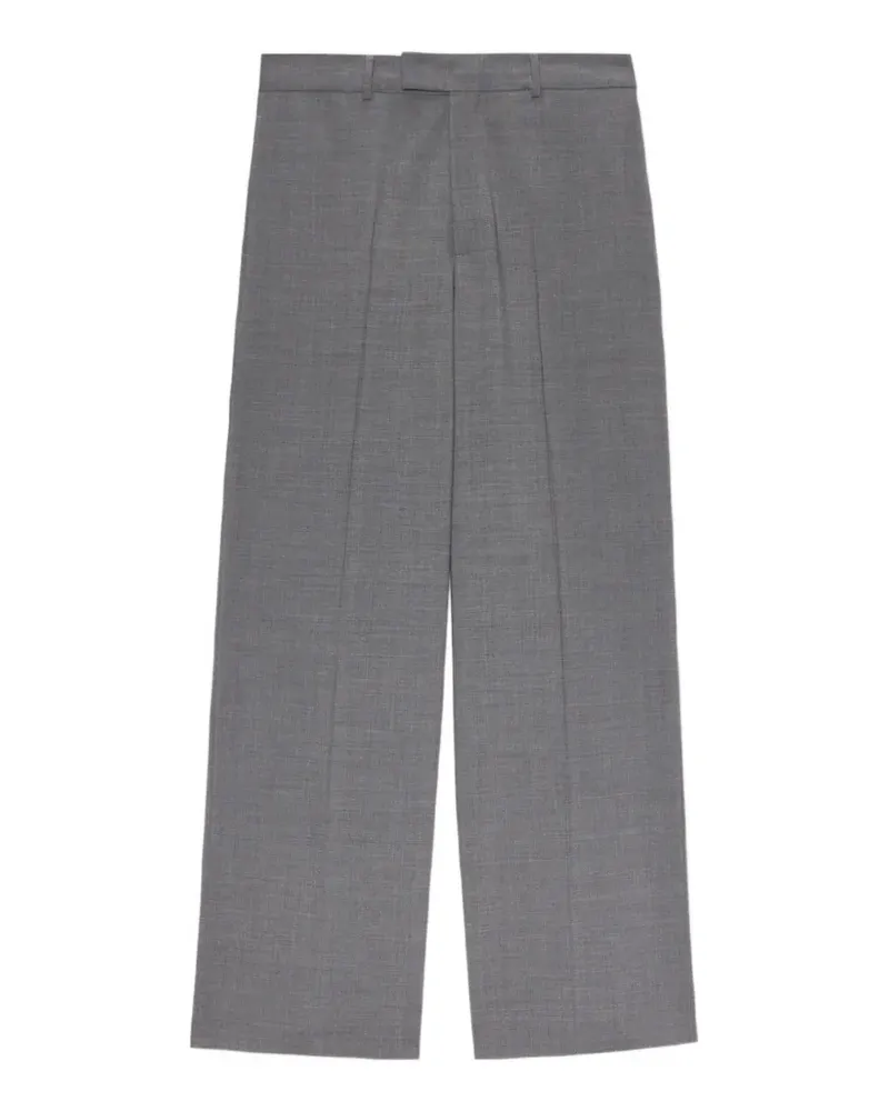 MSGM Wide-Leg-Hose mit Bundfalten - Grau Grau
